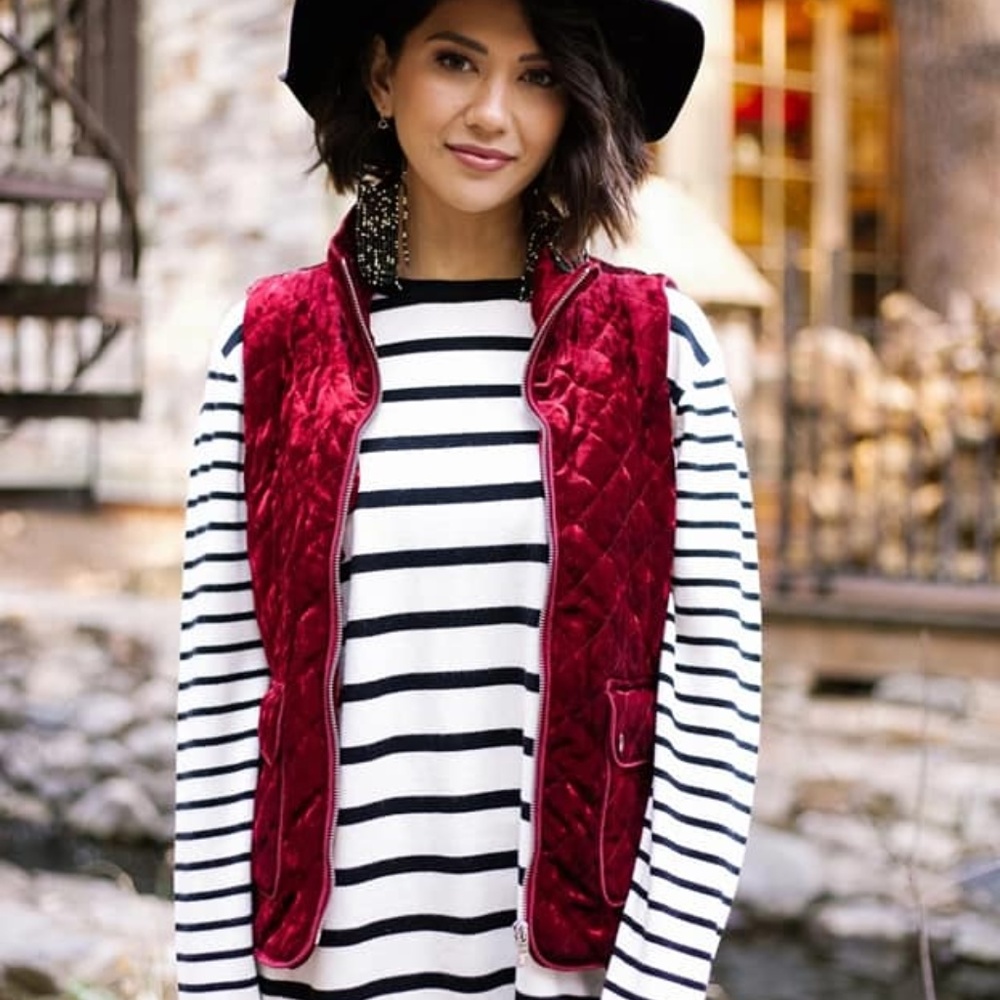 Velvet Luxury Quilted Vest - NEW